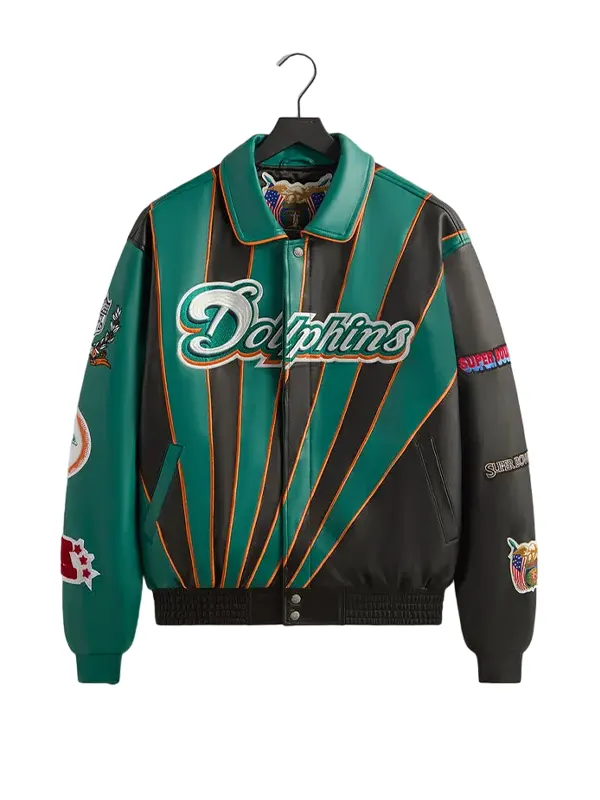 Kith x Jeff Hamilton Dolphins Leather Varsity Jacket