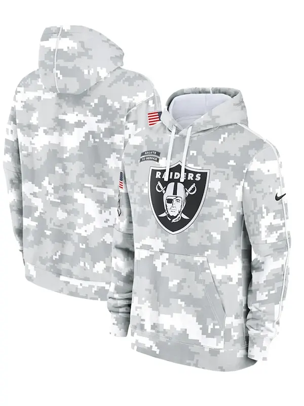 Las Vegas Raiders Arctic Camo Salute to Service Hoodie