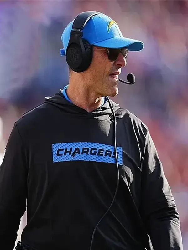 Los Angeles Chargers Jim Harbaugh Coach Hoodie