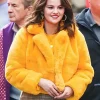 Only Murders in the Building S04 Selena Gomez Yellow Fur Jacket