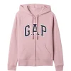 Pink Logo Zip Through Hoodie