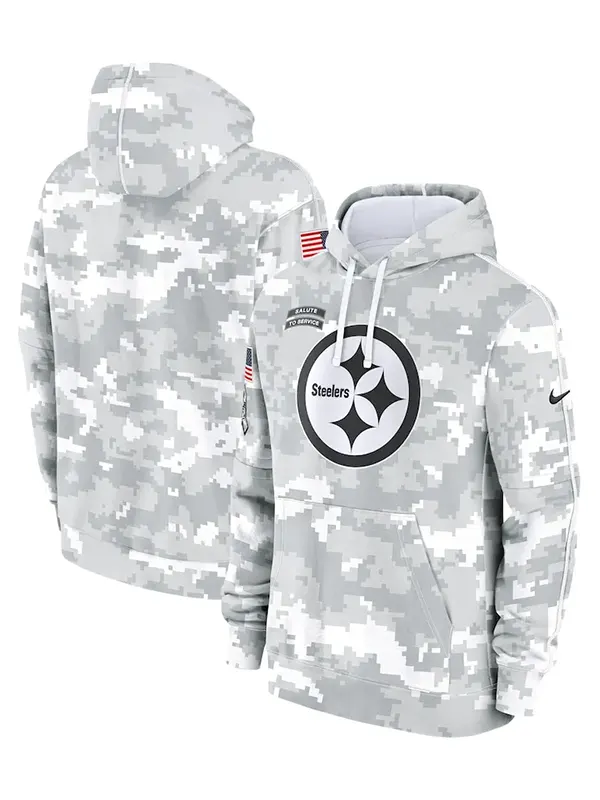 Pittsburgh Steelers Arctic Camo Salute to Service Hoodie