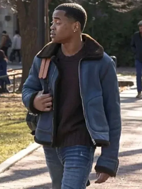 Power Book II Ghost Season 4 Tariq St. Patrick Blue Suede Jacket