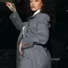 Rihanna Grey Suit