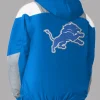 Starter Blue Detroit Lions Charger Half-Zip Pullover Hoodie Jacket