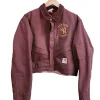 Vintage NY Yankees Crop Jacket maroon