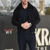 Aaron Taylor-Johnson Suede Aviator Bomber Jacket