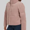 Corded Puffer Pink Jacket