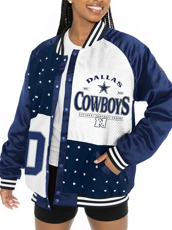 Dallas Cowboys Oversized Varsity Bomber Jacket