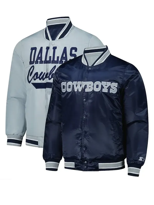 Dallas Cowboys Starter Reversible Satin Full-Snap Jacket