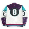 Eight Ball Martin Varsity Satin Jacket White