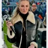 Erin Andrews Leather Shearling Jacket