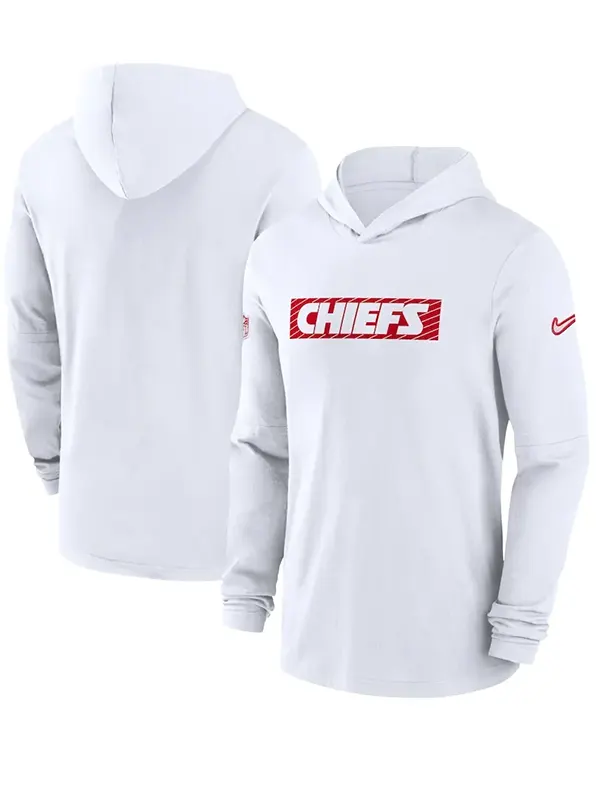 Kansas City Chiefs Sideline Performance White Hoodie