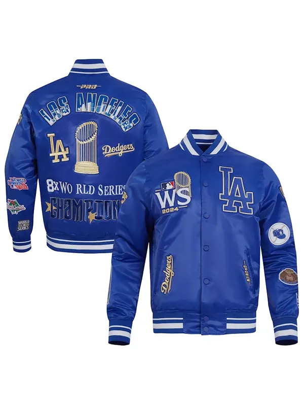 Los Angeles Dodgers 2024 World Series Champions Satin Jacket