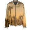 Michael Bublé Palm Tree Print Bomber Jacket Golden