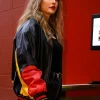 Taylor Swift Chiefs Leather Bomber Jacket Black