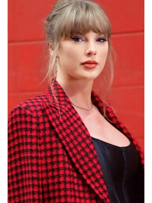 Taylor Swift Red Tweed Blazer