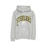 Pittsburgh Steelers FELT Gray Hoodie