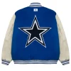  Dallas Cowboys GOLF WANG Letterman Jacket Royal Blue