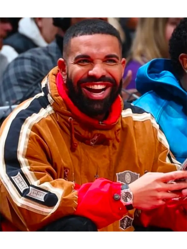 Drake Embroidered Hooded Snow Ski Jacket