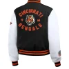 Erin Andrews Cincinnati Bengals Black and White Varsity Jacket