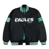 GOLF WANG Philadelphia Eagles Satin Bomber Jacket Black