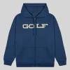 GOLF WANG STATE ZIP UP HOODIE BLUE