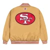 GOLF WANG San Francisco 49ers Satin Bomber Golden Jacket