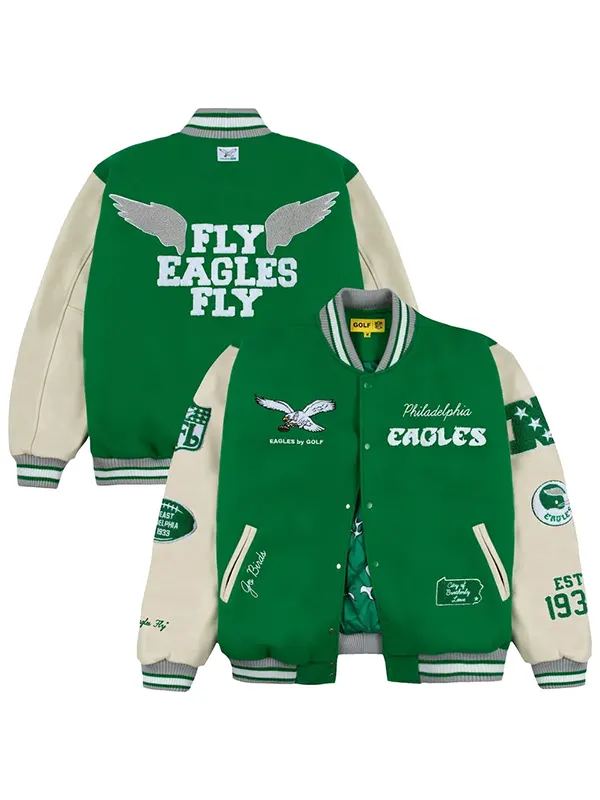 GOLF WANG x NFL Philadelphia Eagles Letterman Jacket