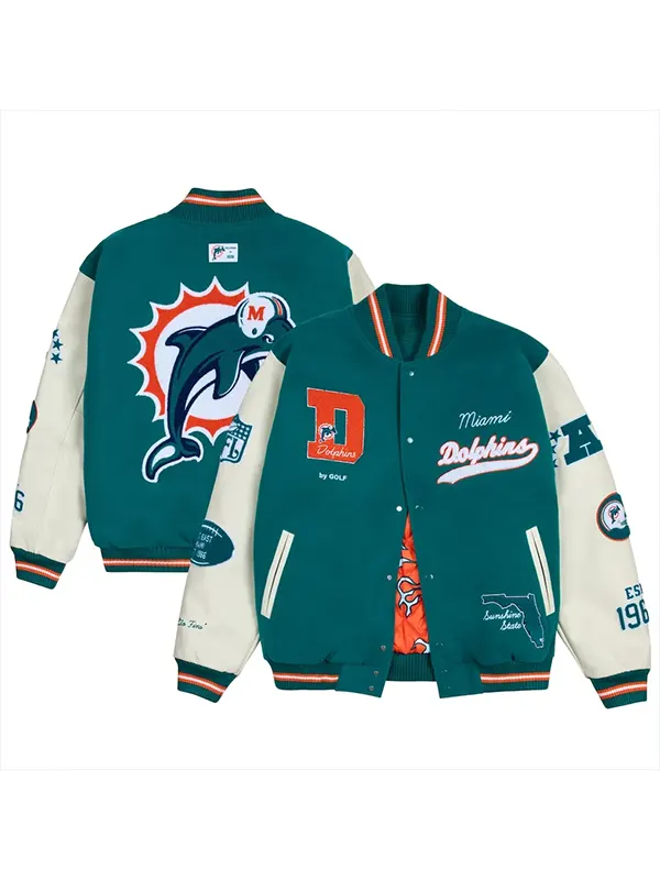 Miami Dolphins GOLF WANG Letterman Jacket