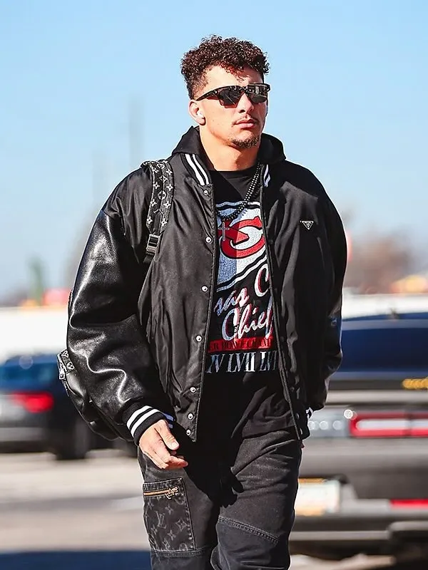 Patrick Mahomes Prada Black Bomber Jacket