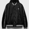 Prada Re-Nylon Bomber Jacket Black