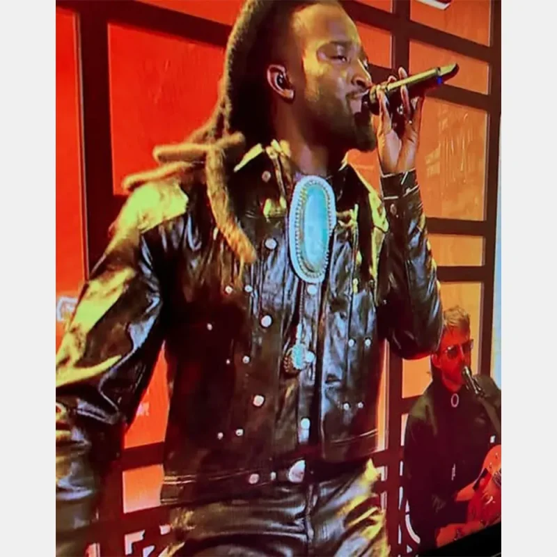 SNL Shaboozey Leather Jacket