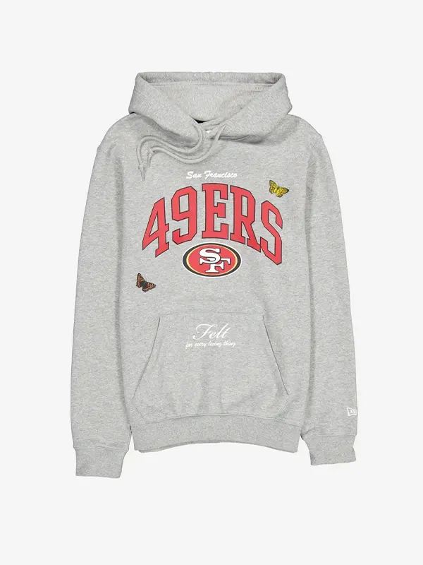 San Francisco 49ers FELT Gray Hoodie