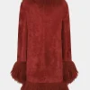 Taylor Swift Charlotte Simone Lulu Red Fur Coat