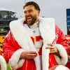 Travis Kelce Red Puffer Coat