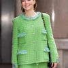 Zoey Deutch Green Tweed Jacket