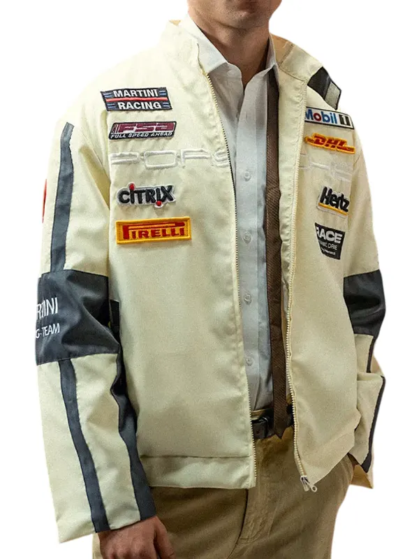 Apex Racer Beige & Grey Racer Jacket