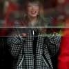 Black And White Taylor Swift Chiefs Texans Game Tweed Coat