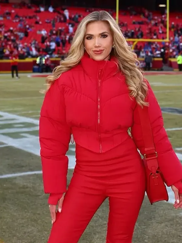 Gracie Hunt AFC Championship Crop Puffer Jacket