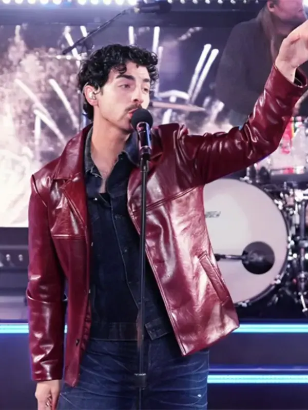 Joe Jonas Times Square Performance Leather Jacket