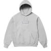 Supreme Box Logo Hooded Sweatshirt - grey