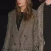 Taylor Swift Crystal Cage Oversized Blazer Brown