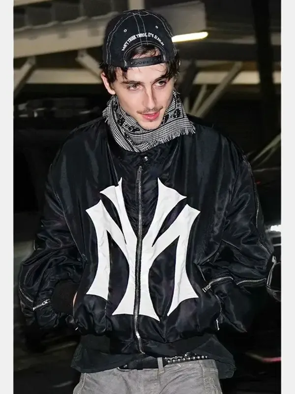 Timothée Chalamet Mowalola My City Bomber Jacket