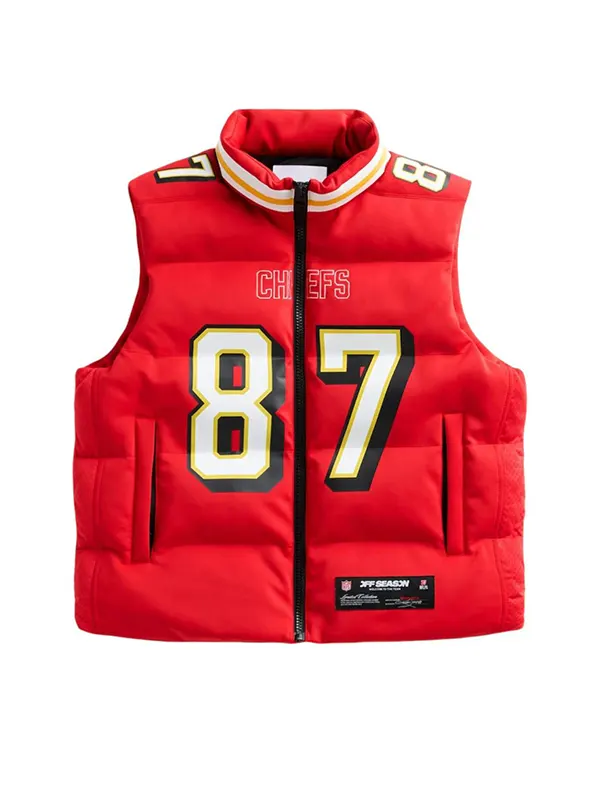 Travis Kelce Off Season Kansas City Chiefs Player Puffer Vest