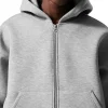 Weekday Simon Scuba Zip Hoodie Grey