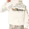 Boxy McLaren Graphic White Hoodie