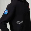 NASA Worm Logo Unisex Black Hoodie