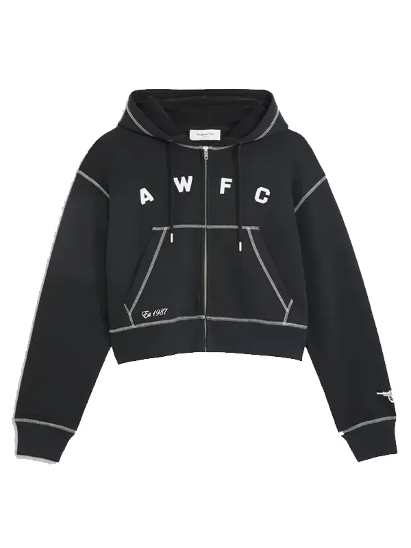 Arsenal AWFC Black Zip Hoodie